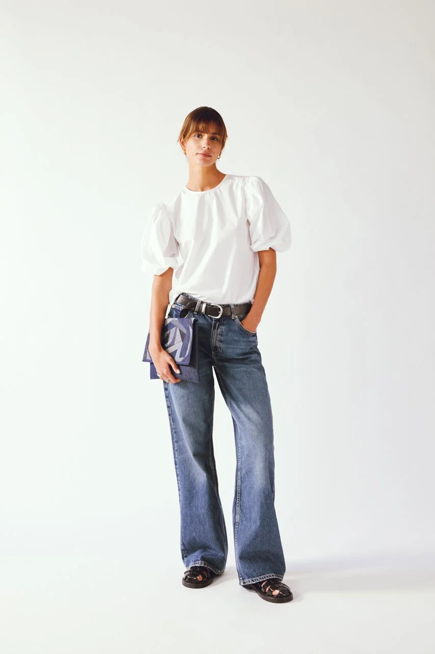 BACK TO FRONT TOP IN POPLIN