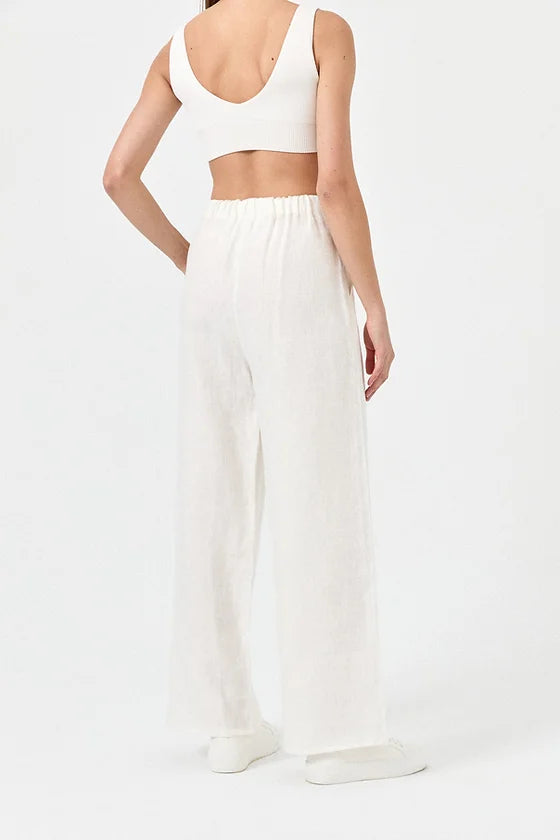White Linen Trousers