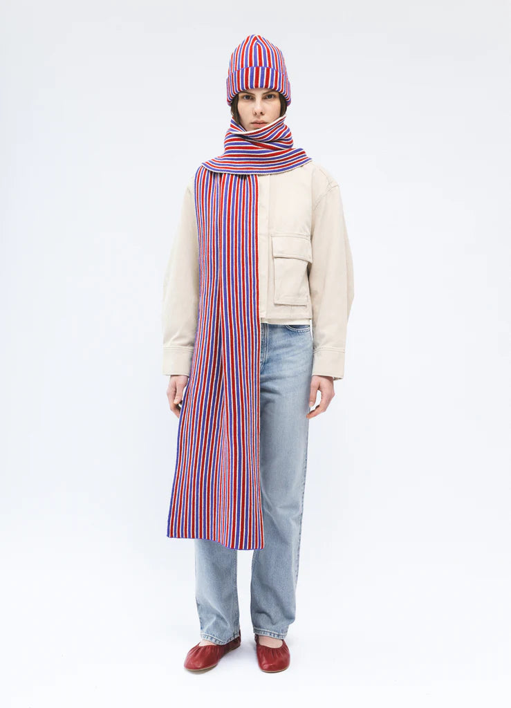 CHERRY Çizgili Triko Bere