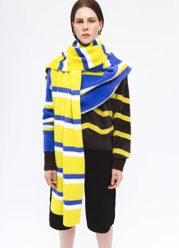 CUDDLE Çizgili Triko Atkı