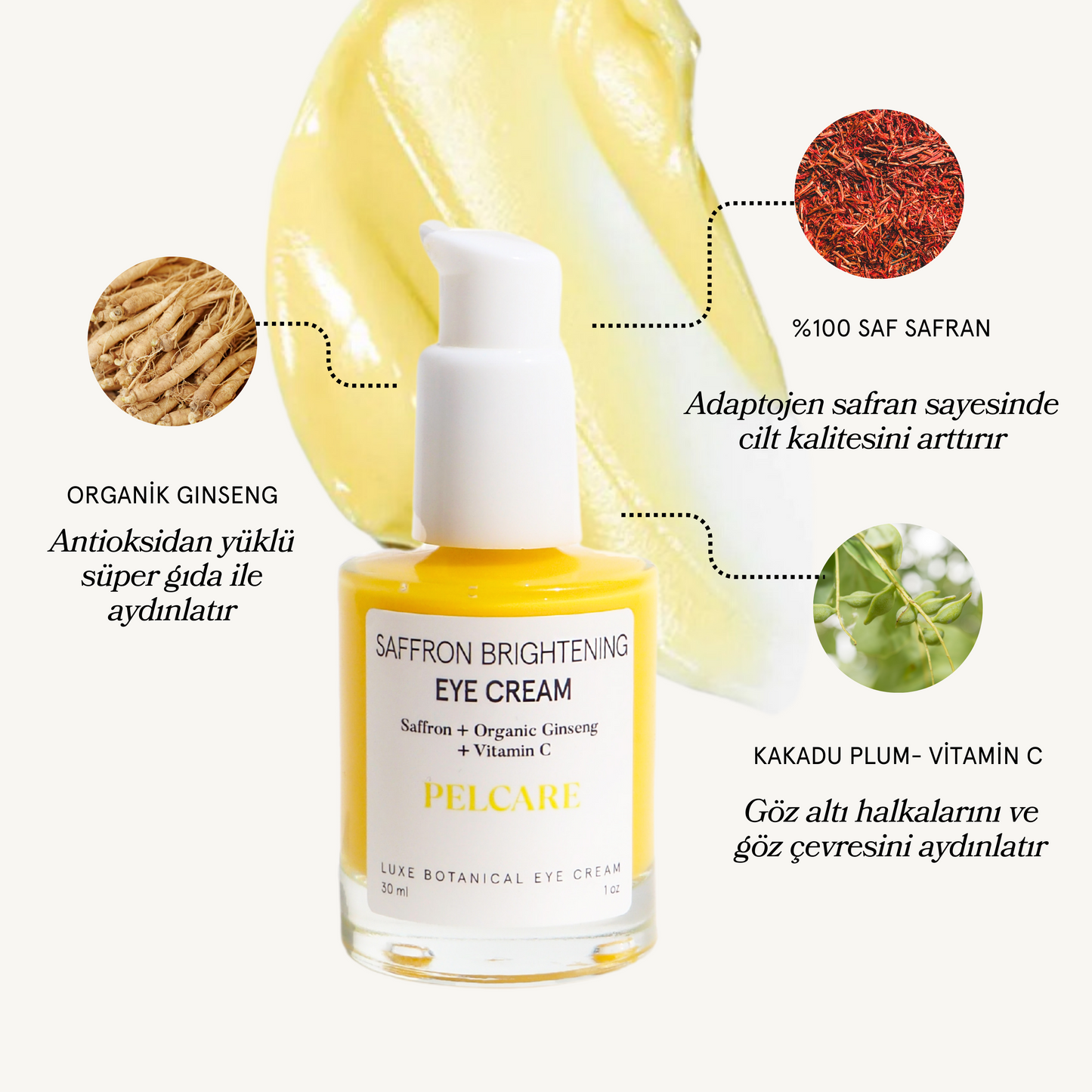SAFFRON BRIGHTENING EYE CREAM - AYDINLATICI GÖZ KREMİ