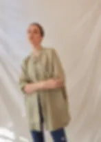 Oversize Nefti Yeşil Cepli Gömlek