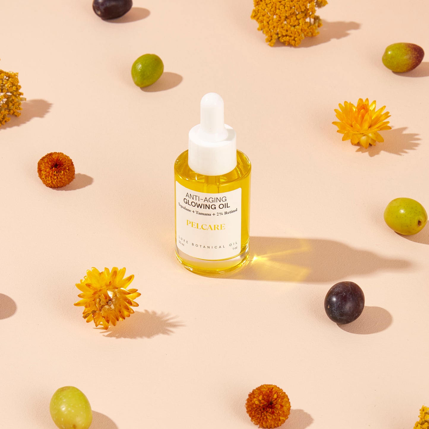 ANTI-AGING GLOWING OIL - ANTI-WRINKLE BOTANICAL BLEND CONTAINING RETINOL