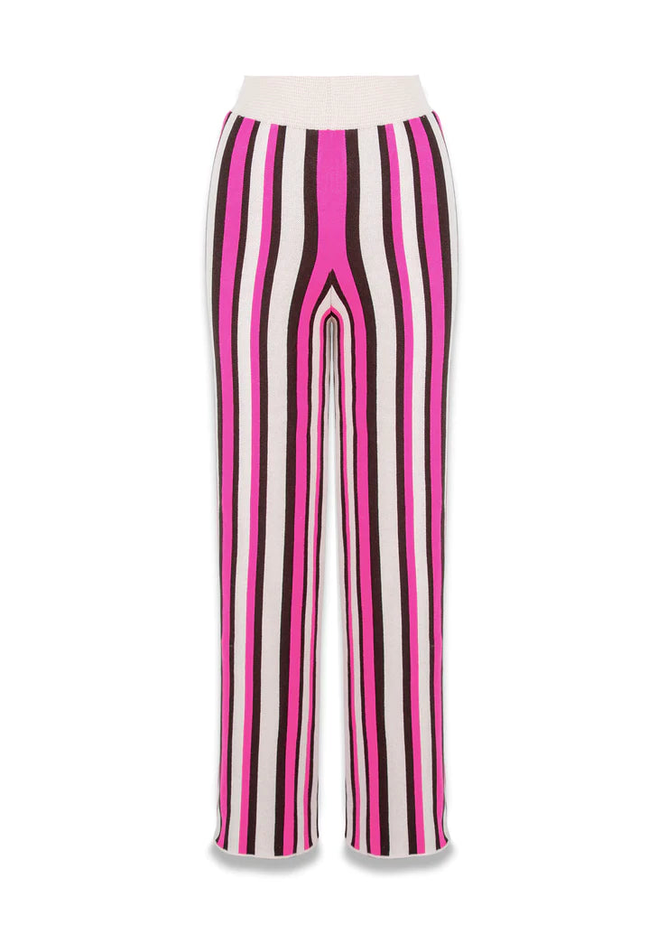 STRIPES Cotton Knit Trousers