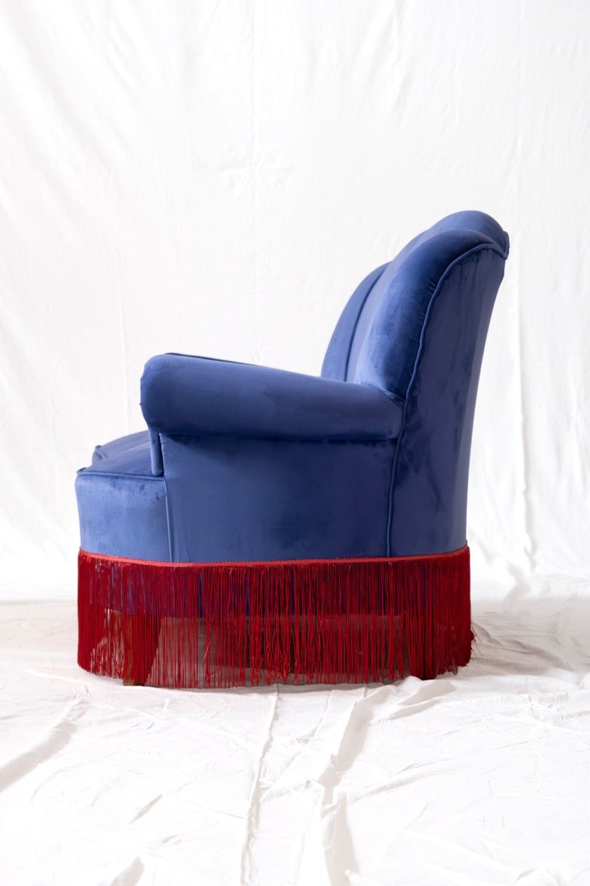 Navy Blue Double Armchair