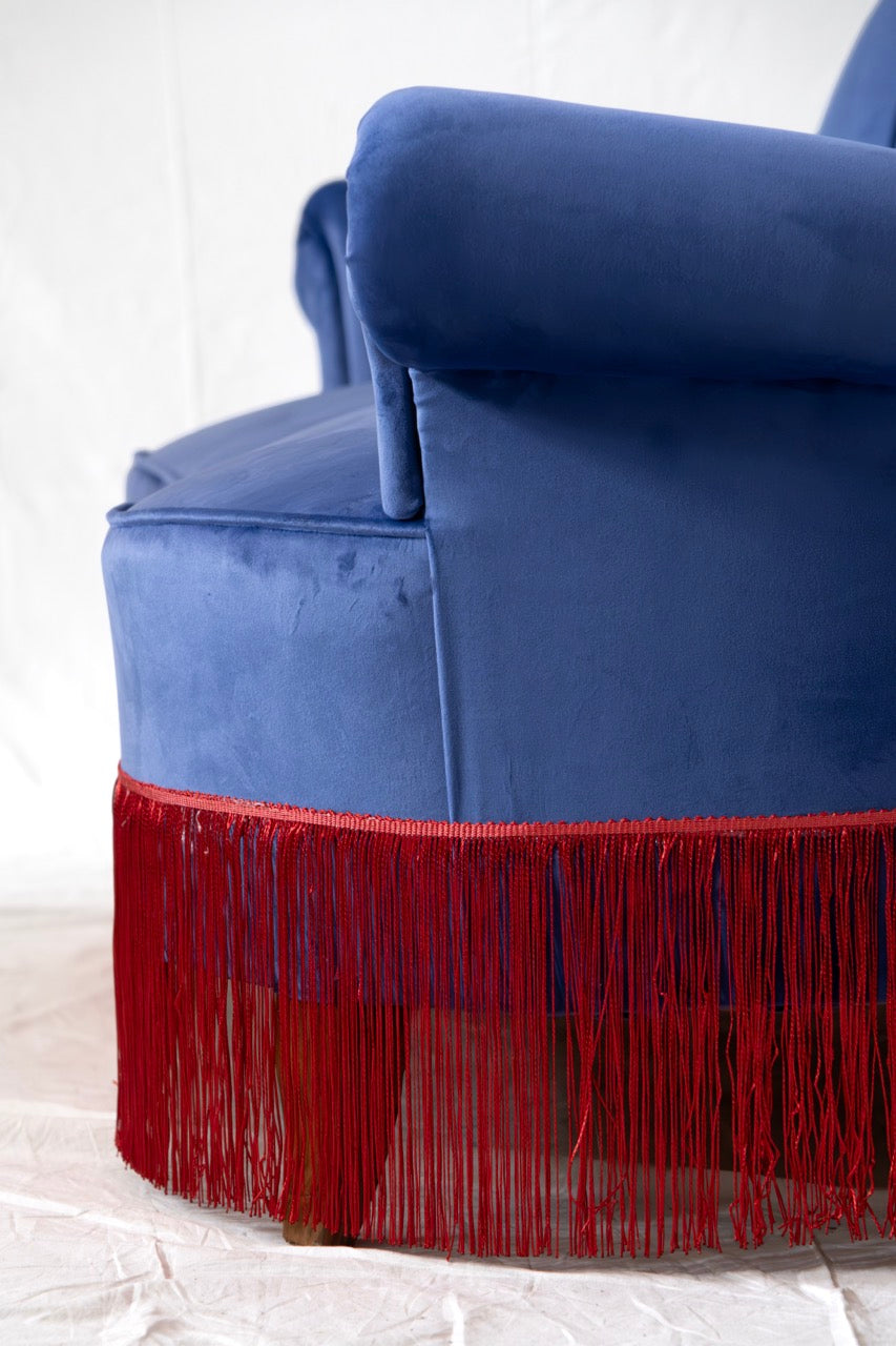 Navy Blue Double Armchair