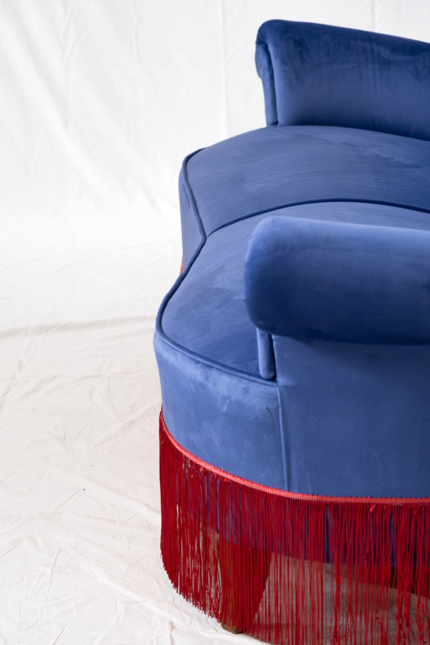Navy Blue Double Armchair