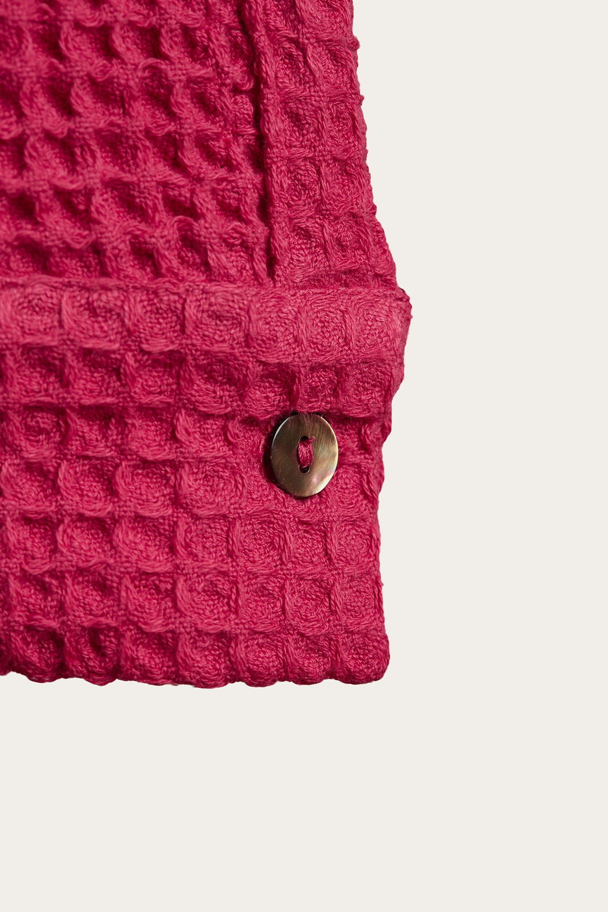 DRAGONFRUIT WAFFLE BUTTON DOWN SHIRT