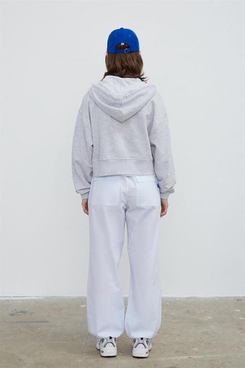 Kadın Mavi Çizgili Paraşüt Pj Pantolon