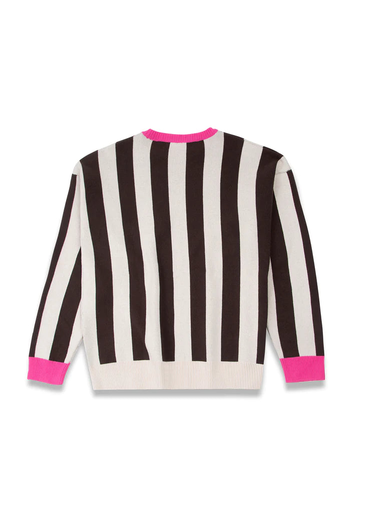 STRIPES Oversize Pamuk Triko Kazak