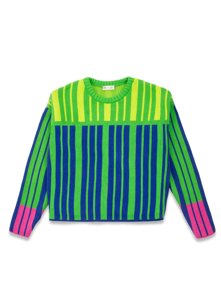 HORIZONS Cropped Cotton Knitwear Sweater