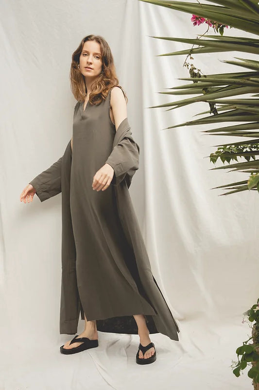 Smoked Crepe Kimono