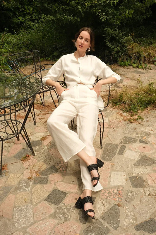 White Linen Trousers