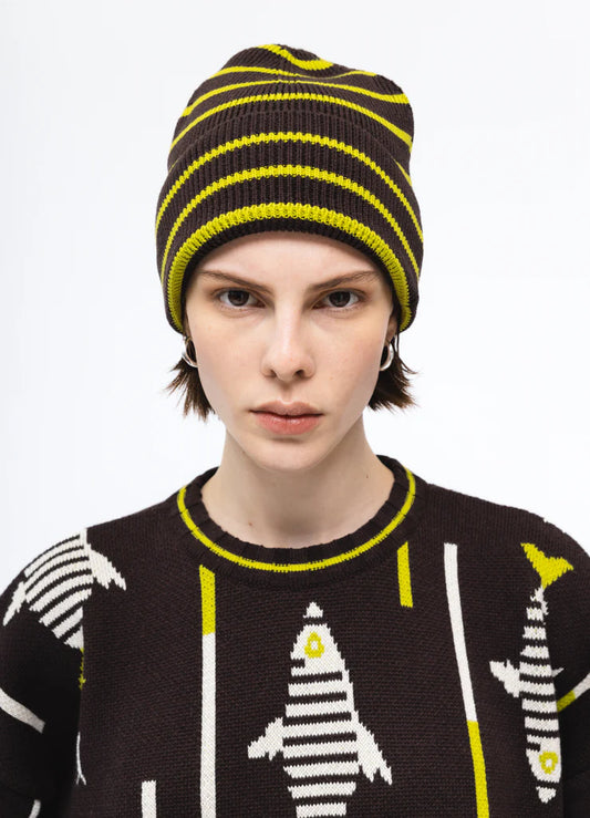 FISH Striped Knitted Beanie