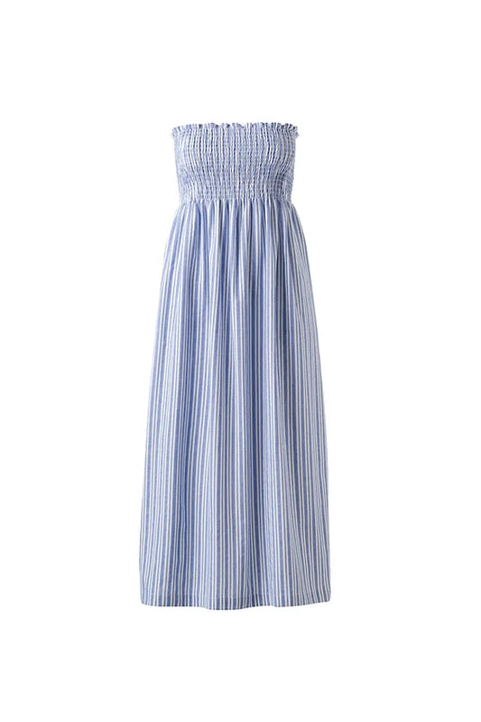 Blue Striped Gipe Dress