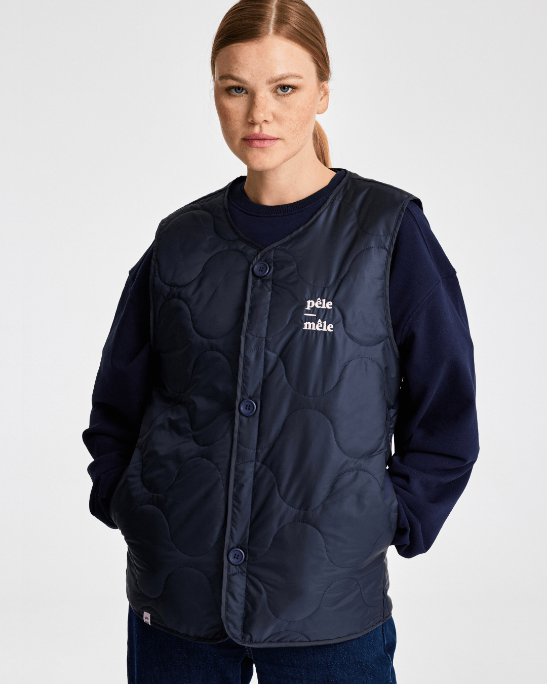 Pelé-Mêle Logo Embroidered Quilted Vest