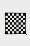 Siyah Beyaz Checkered El İşi Dantel Örtü