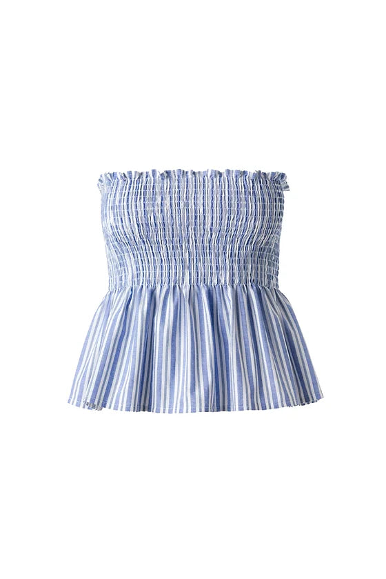 Blue Striped Gipe Blouse