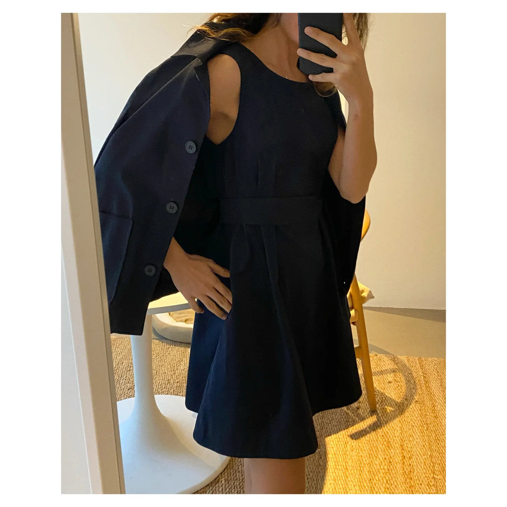Jane Mini Lacivert Elbise