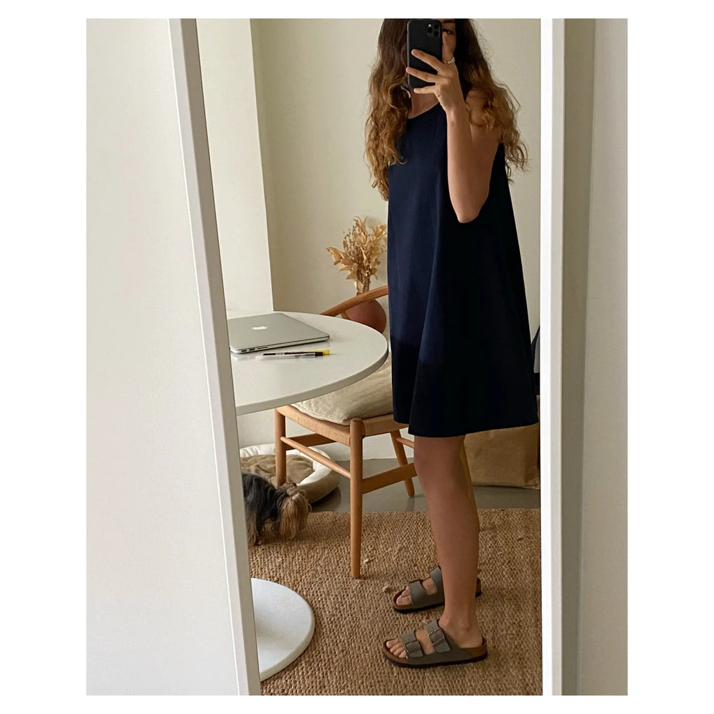 Jane Mini Lacivert Elbise