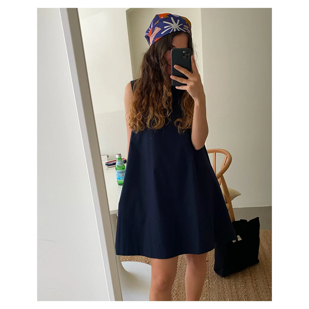 Jane Mini Lacivert Elbise