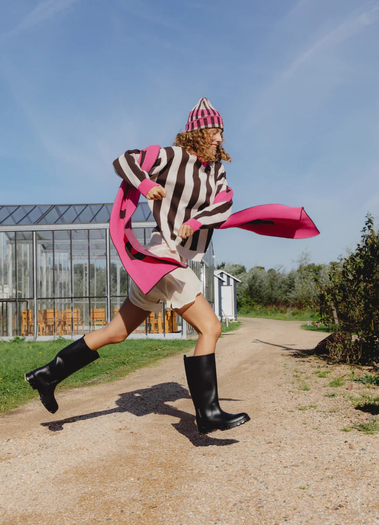STRIPES Oversize Pamuk Triko Kazak