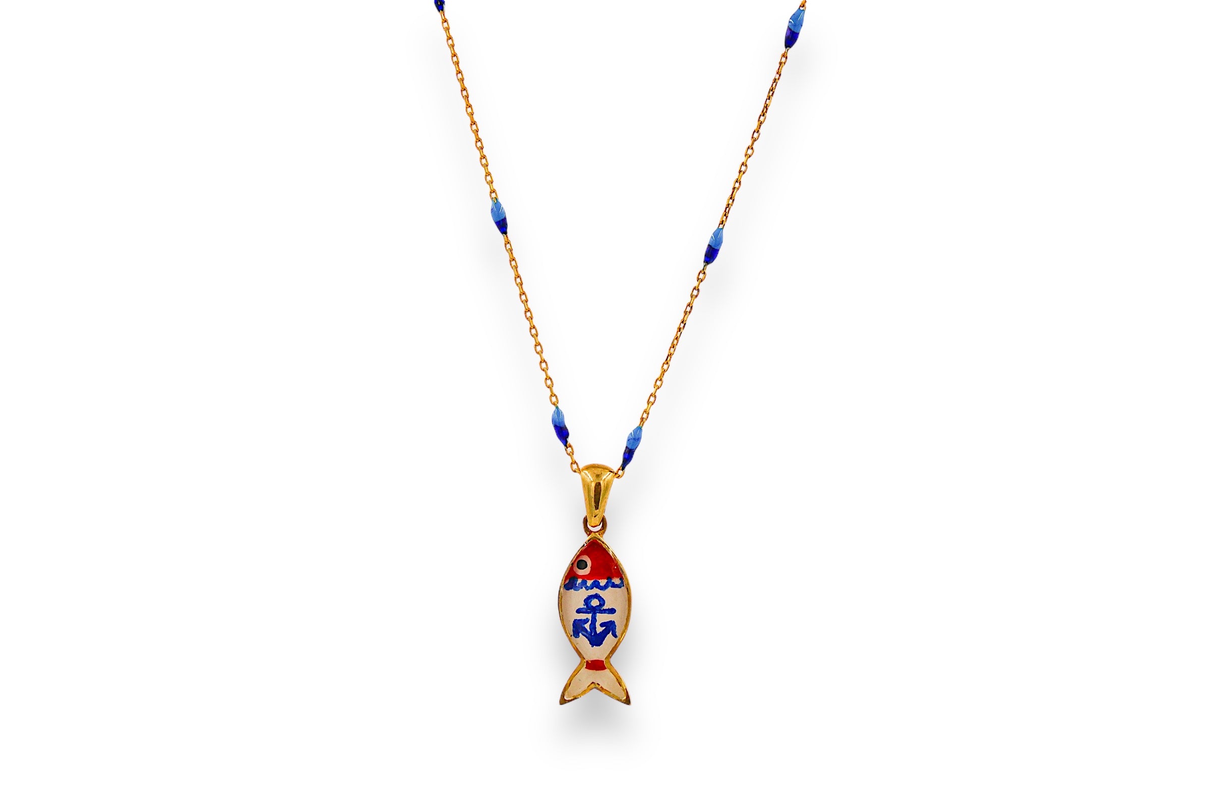 Marine | Enameled Fish Necklace