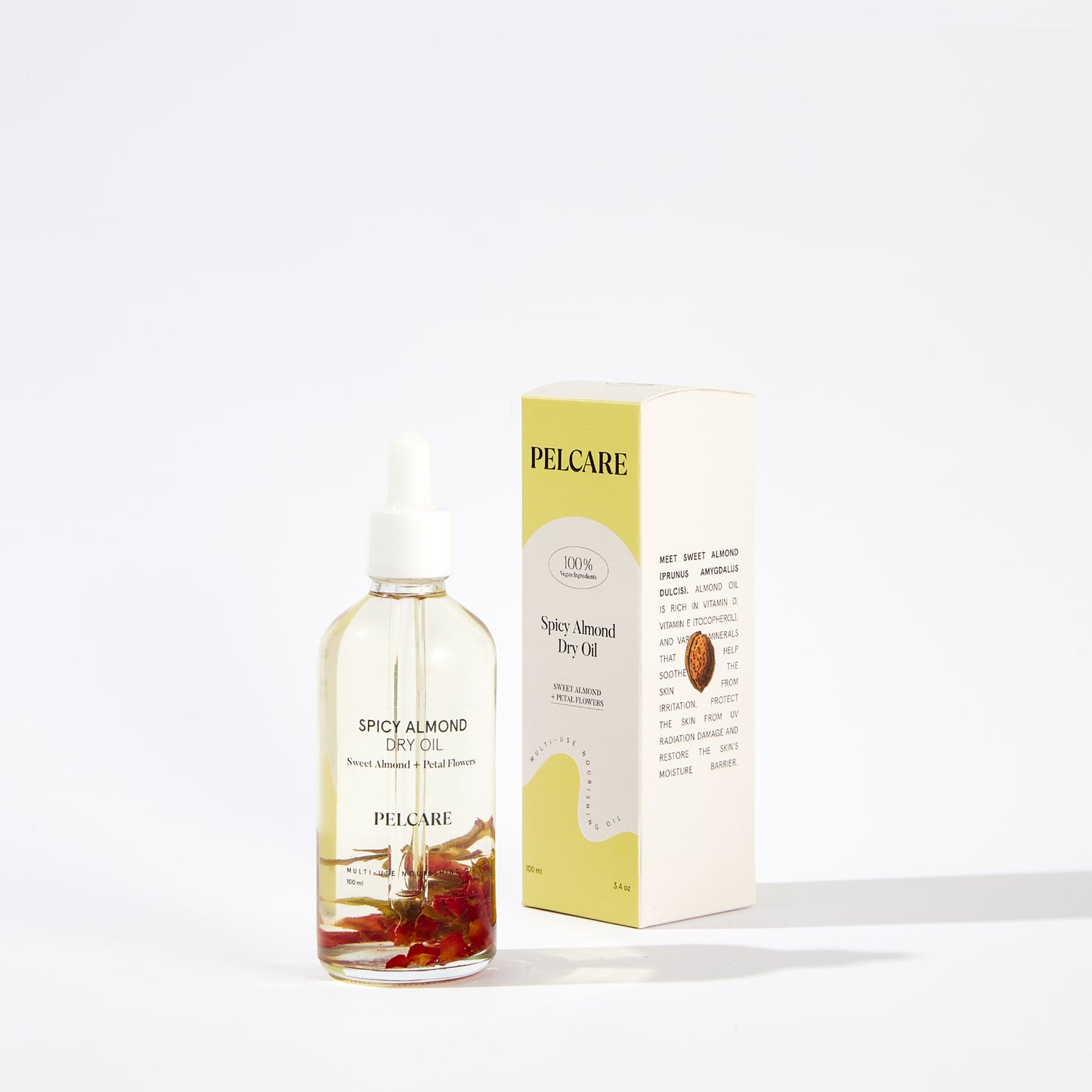 SPICY ALMOND DRY OIL - MULTI-PURPOSE DRY OIL CONTAINING SWEET ALMOND OIL