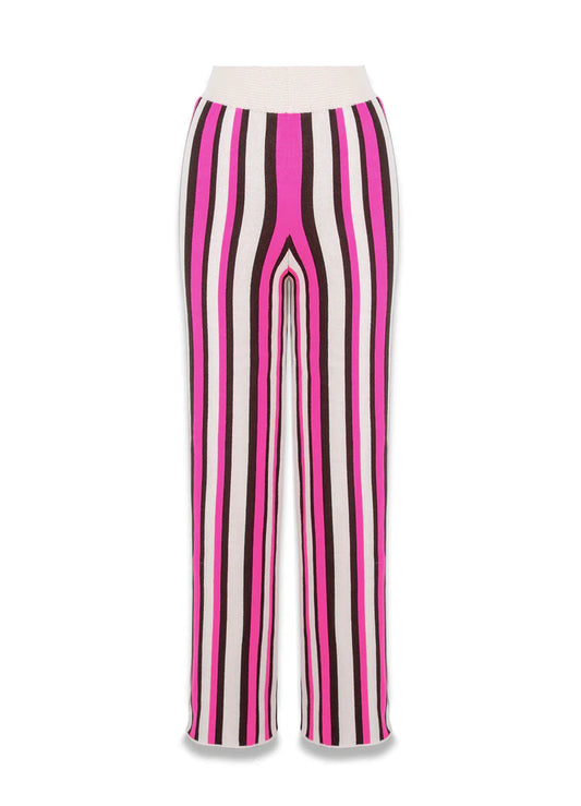 STRIPES Cotton Knit Trousers