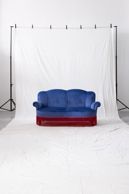 Navy Blue Double Armchair