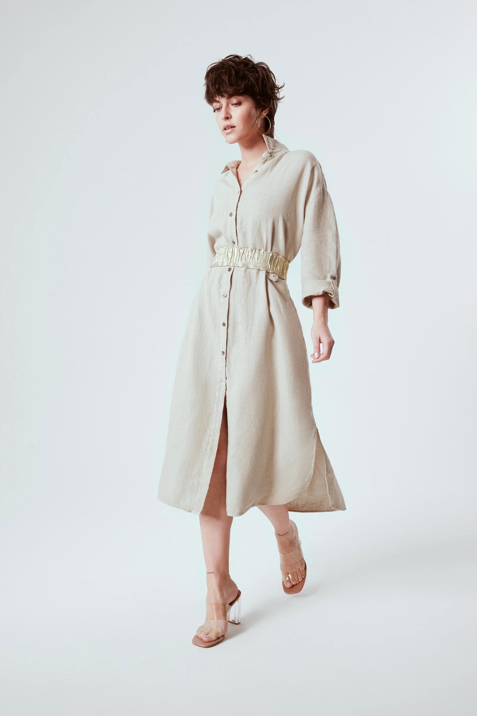 LINEN SHIRT DRESS NO14