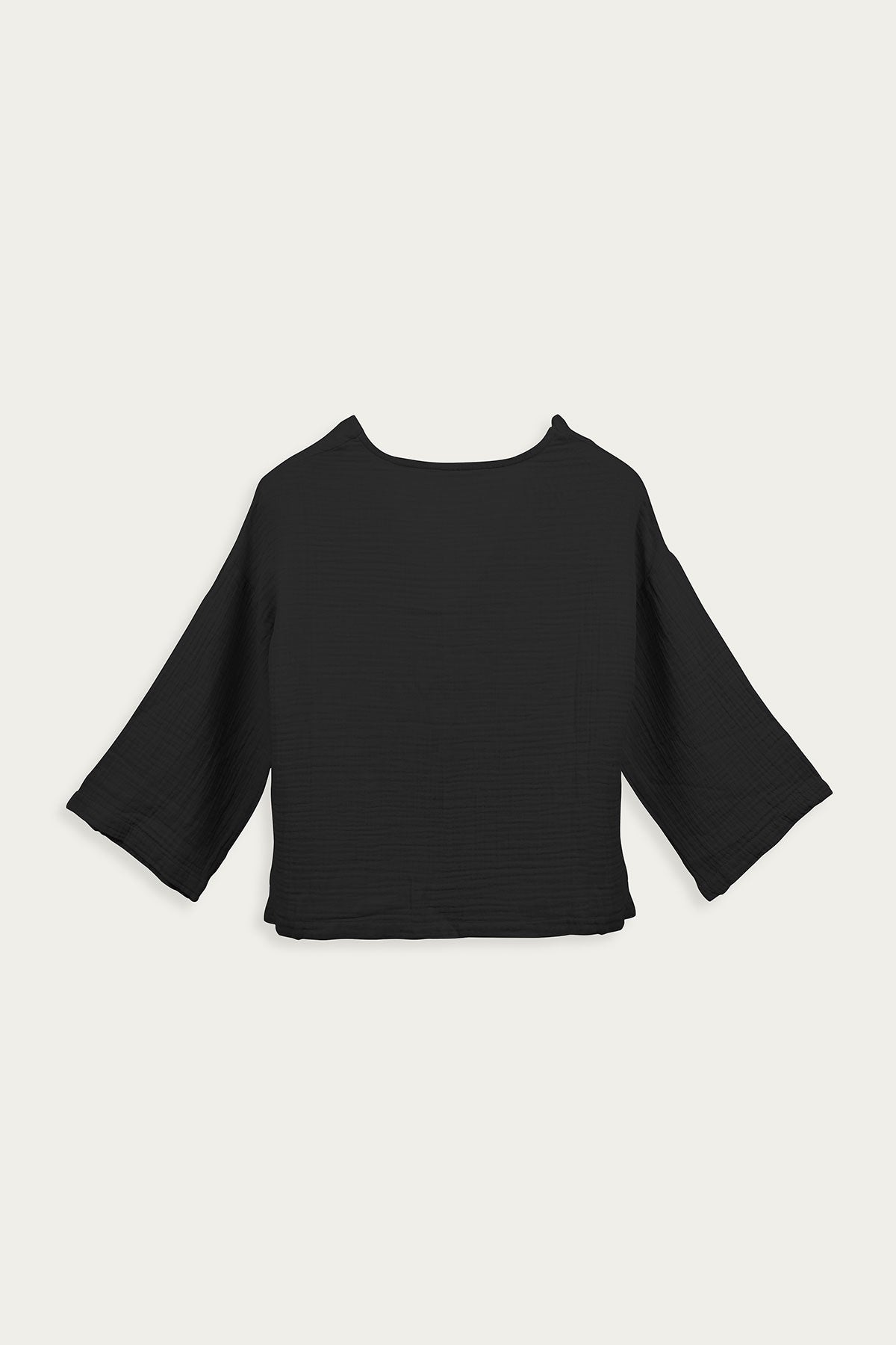 EBONY CRINKLED COTTON TOP